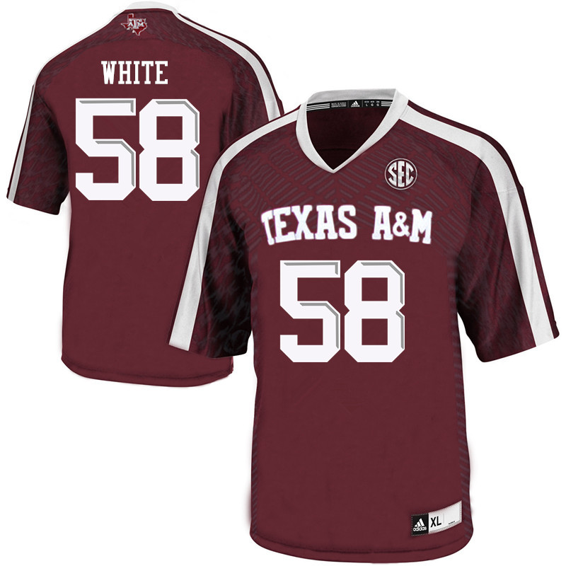 Men #58 Braden White Texas A&M Aggies College Football Jerseys Sale-Maroon - Click Image to Close